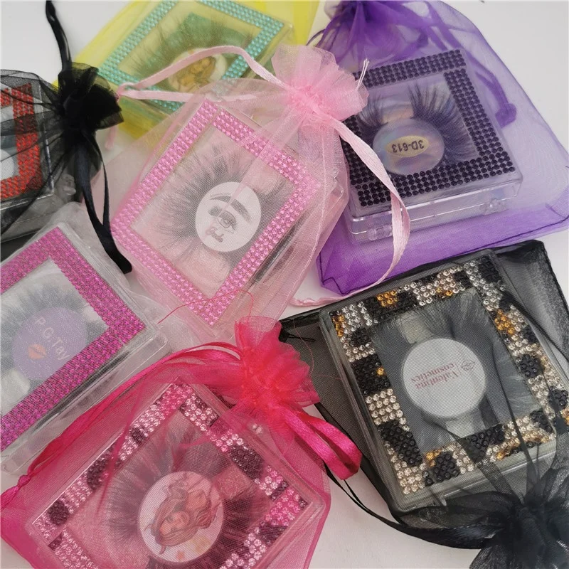 

wholesale 3d 5d 25mm mink eyelash vendor real mink fur full strip lashes and customized eyelash packaging box, Natural black