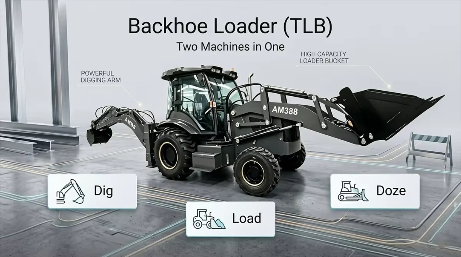 Hot Selling OEM Provided Chinese Backhoe Loader for Sale 4*4 Compact Tractor Backhoe Mini Loader