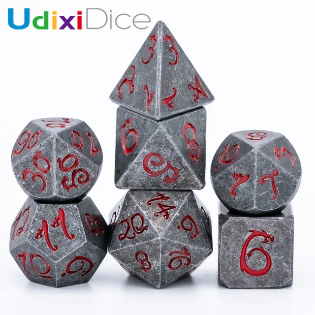 

High Quality Factory DND Metal Polyhedral Dice for RPG Custom 20 Sided Dice, Classical