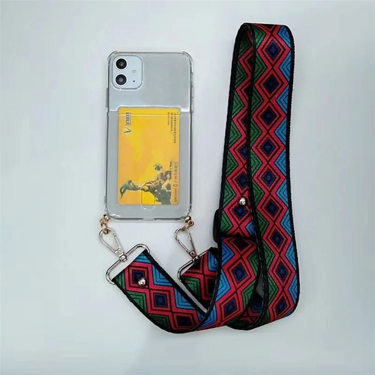 

Wholesale Price Luxury Soft TPU Transparent Crossbody Necklace Cover Strap Phone Case Chain for iPhone 11 12