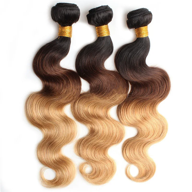 

Wholesale Brazilian Hair Bundles Wholesale 3 Tone Hair Bundle Hair Vendor With Bundles And Frontal/, Can be dyed