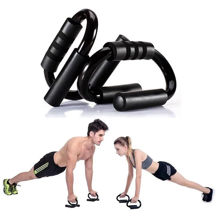 

2020 high quality commodity fitness strength training portable fastest way to gain muscle S type push-up bracket, Black