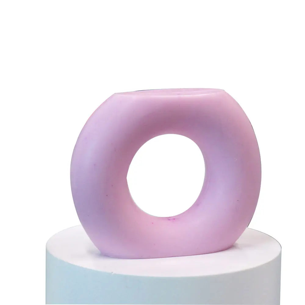 

HO106 Decorative candle irregular hollow circular geometry decoration candle silicone mold, Purple