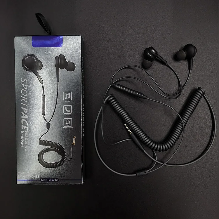 

for s8 s10 earphones with retail packaging EO IG955 Spring headphones Noise Cancelling headset with Remote and Mic