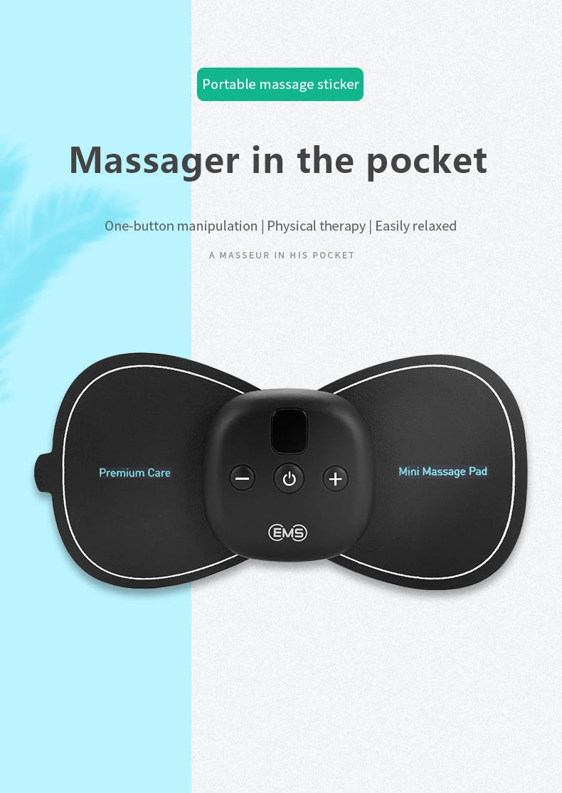 Electronic Pulse Massager Pads EMS Mini Cervical Neck massager for Body Relaxing