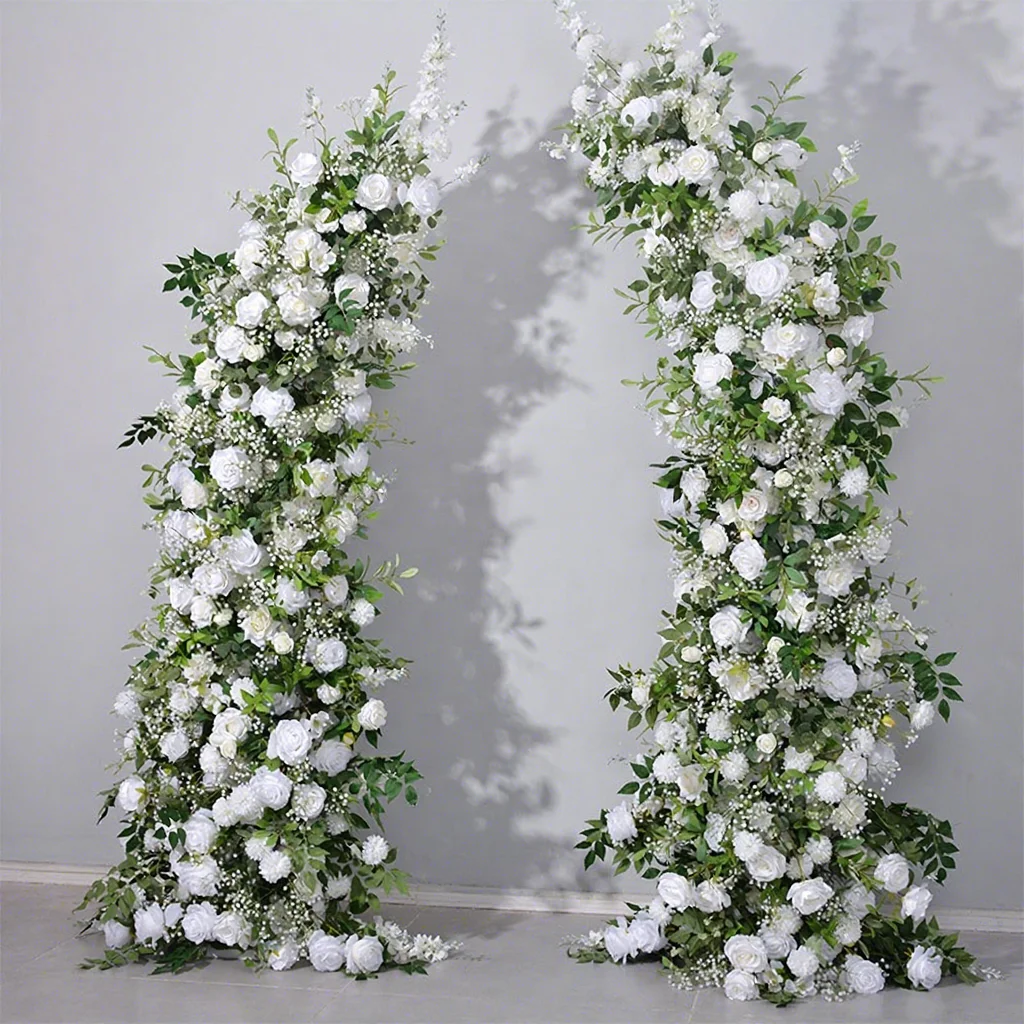 EG-WD150 New Arrival Luxury Event Decor Horn Floral Arch Backdrop Floral Green Flower Arches