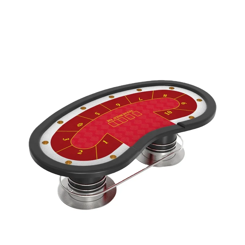 

YH Casino Custom Bean Shape Professional Texas Poker Table Made in China