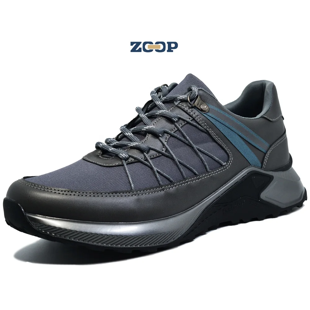 

2020 men shoes breathable grey shoes men leather microfiber upper chinese sports running shoes for men sneaker, Black, grey, blue