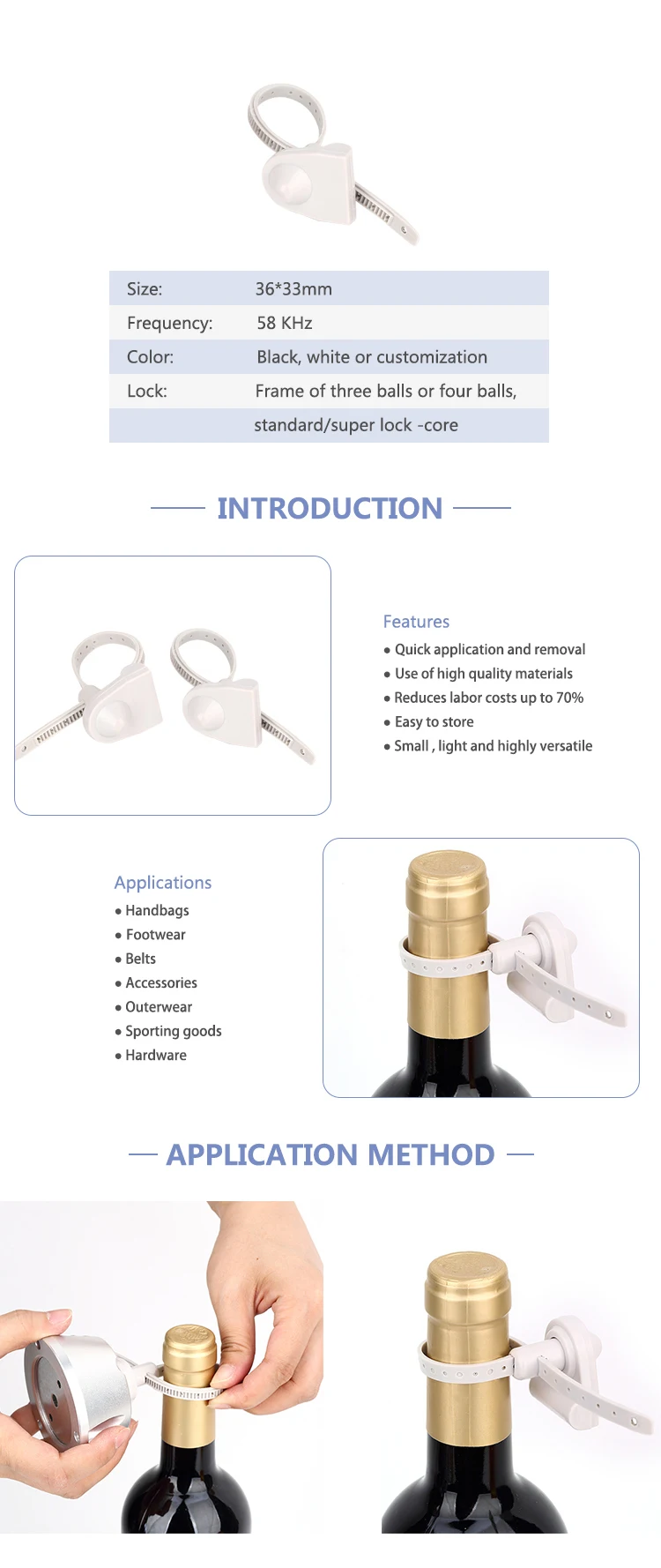 2020 High Quality Anti Theft Plastic Eas Wine Bottle Security Hard Tag ...