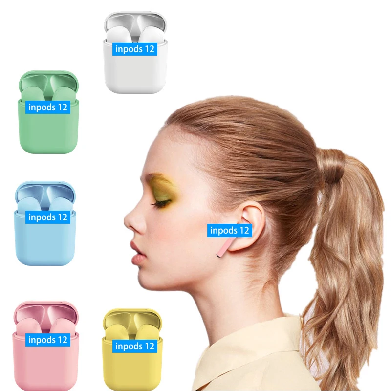 

Promotion I12 Tws Earbuds Inpods 12 Wireless Earphones Headphone Portable Headphone Multi Color I12 Tws For Mobile Phone