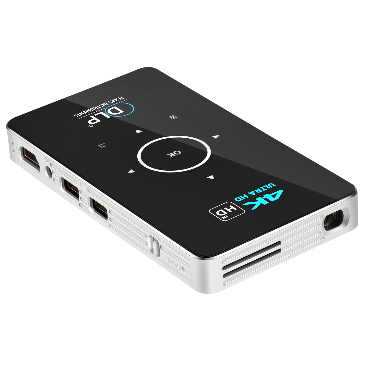 

Factory wholesale C6 8gb memory of small home wireless video projector, Black