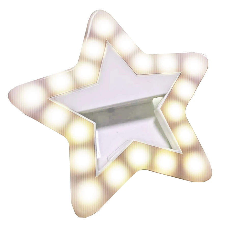 

Hot Christmas Star Flash Selfie Light Portable AAA Dry Battery 20 LED selfie ring light clip on Mobile phones