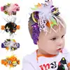 New Halloween headband Baby big Hair bows Girl Infant Feather Hairband Baby Hair Accessories Elasticity headbands