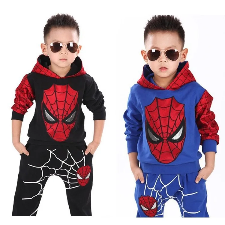 

clothes for kids boys spiderman clothing set 100% cotton boys clothes children new 2020 for reseller shops, 2 colors