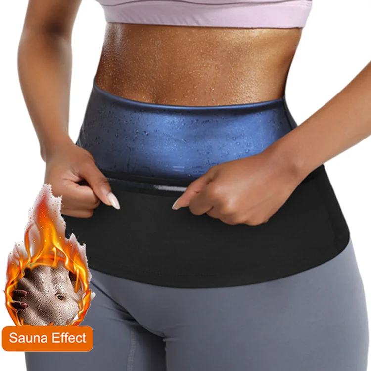 

Custom Logo Sweat Shaper Fat Burning Tummy Control Women Waist Wrap Sauna Waist Trainer Belt