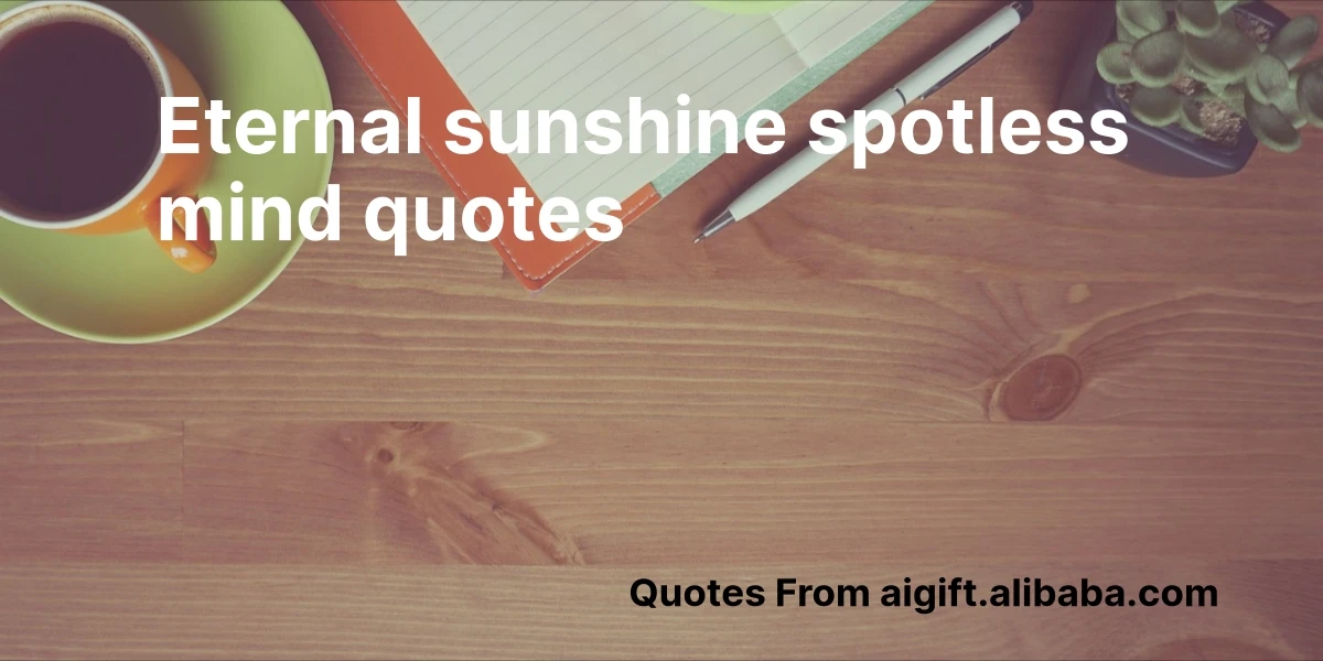 Eternal Sunshine Of The Spotless Mind Song aigift.alibaba.com