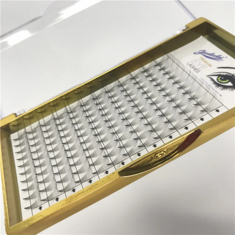 

Premade Fans Eyelash Extensions Mixed Tray 0.10 C D Curl 5D Premade Volume Eyelash Extensions Long Stem Russian Volume Lash