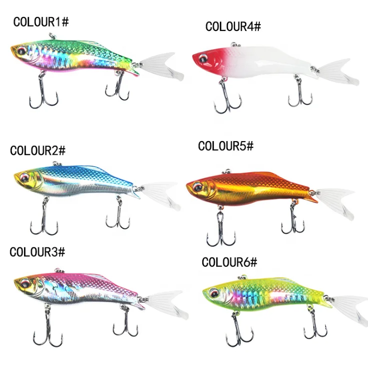 

Wholesale VIB 8.5g16g sea bass Treble HookArtificial Bait Double Hook With Ring New Low Price Fishing Lures