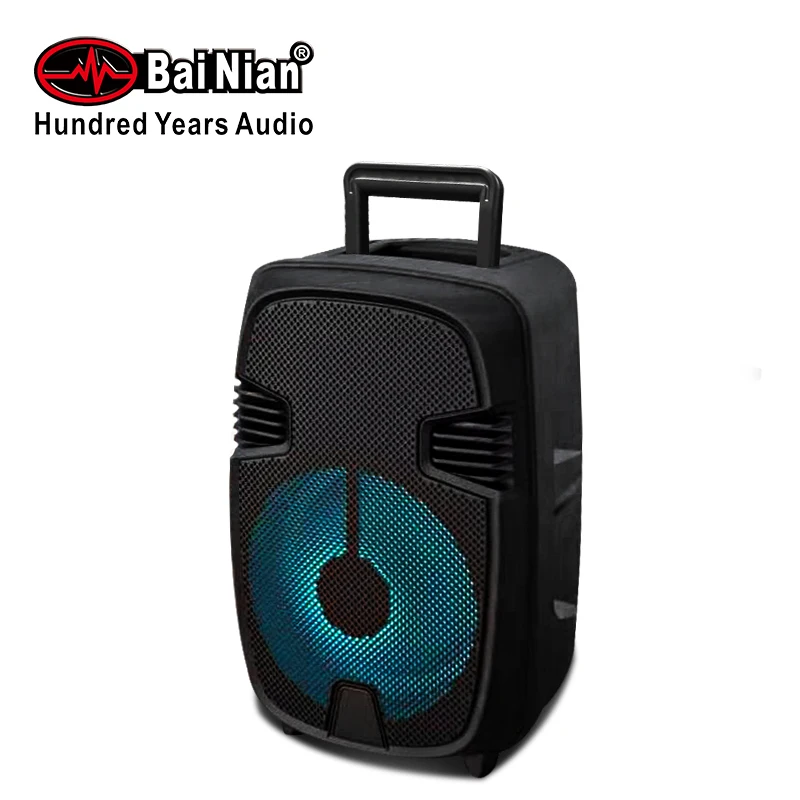 Portable Tailgate Trolley Speaker Wireless Sound System with Built in Rechargeable Battery  FM Radio USB SD Slot