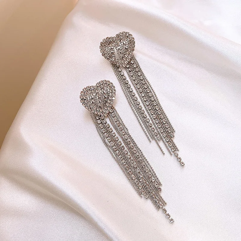 

fashion jewelry trendy heart dangle earrings women