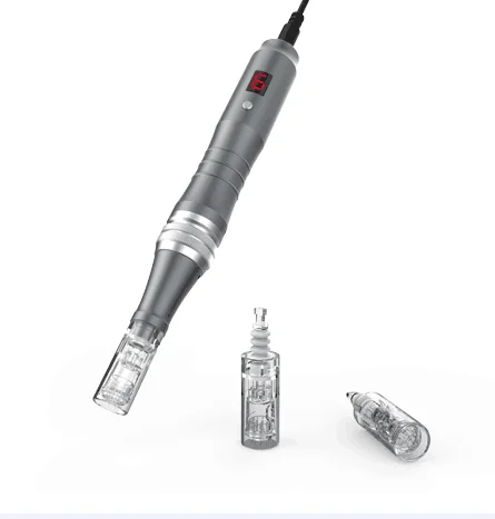 

New dermapen Digital 6 levels Derma Pen Professional wireless dr pen M8 electric dermapen, Gray