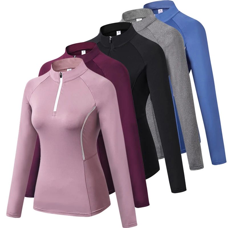 

Women Running Jackets Jogging Yoga Shirt Fitness Long Sleeve Jacket Gym Training Elastic Tight Sweatshirt