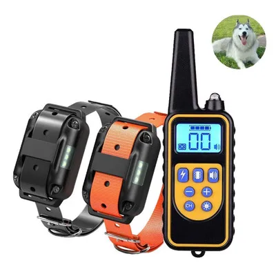 

Dog Training Collar with Remote Rechargeable Waterproof Collar Shock Collar for Dogs Training Modes, Black