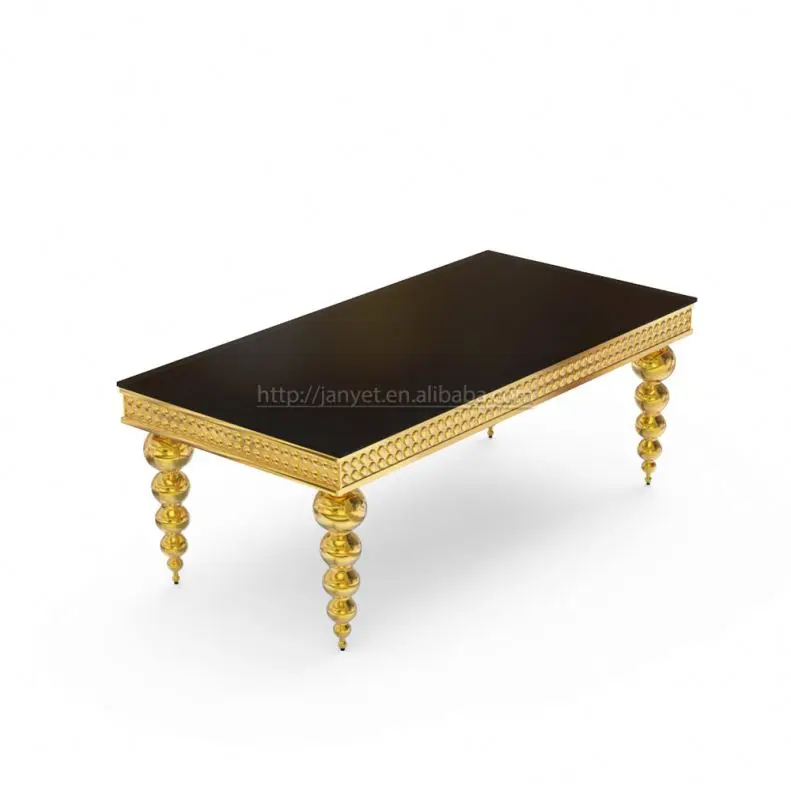 
Factory Direct Fancy Gloss Wedding Table Gold 