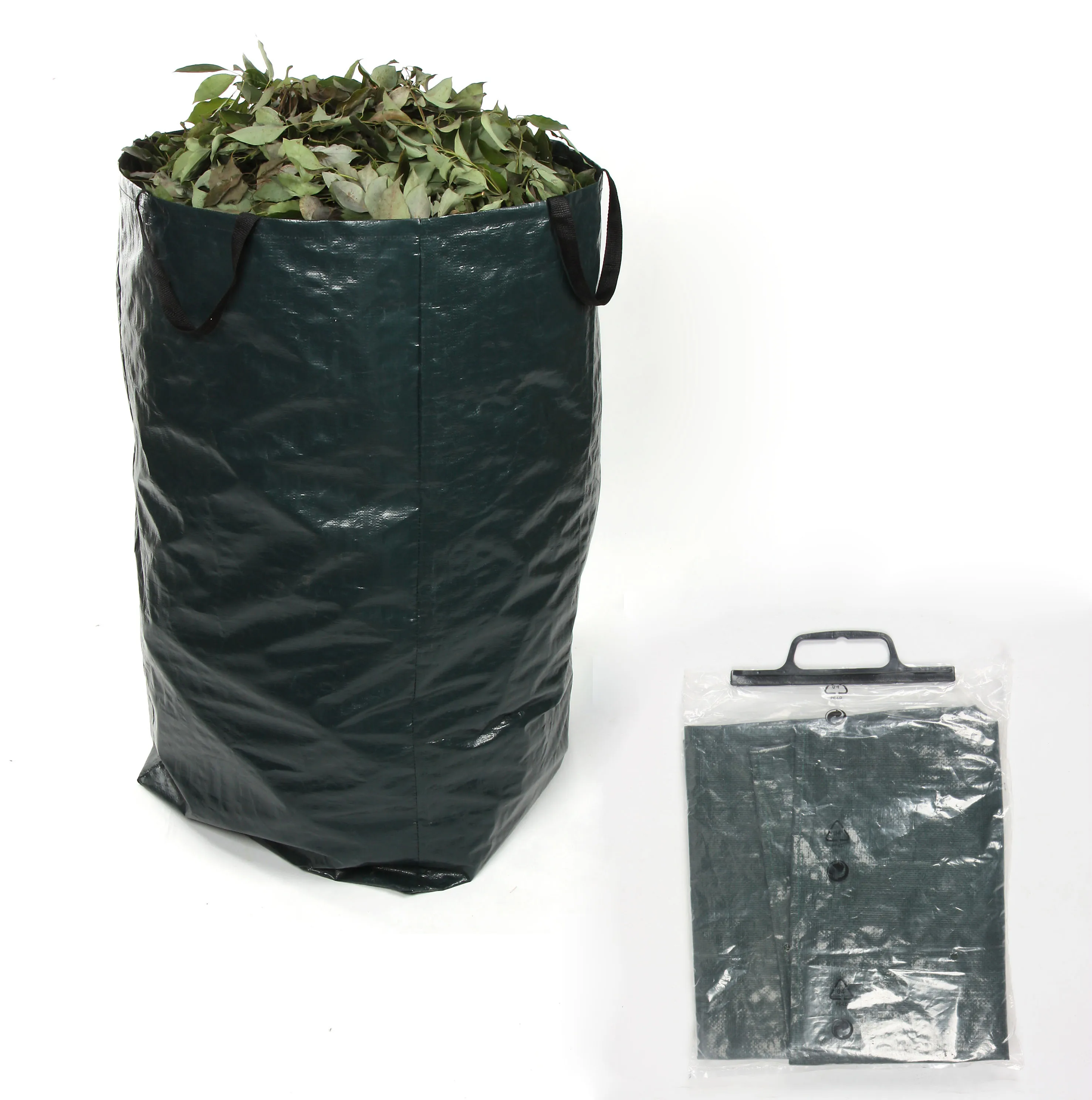 400l 花园垃圾袋带 pe 带的草坪叶袋