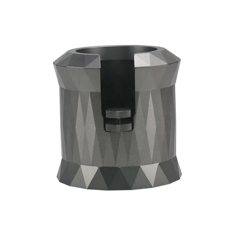 

Aluminum alloy coffee portafilter holder tamper stand, White/black