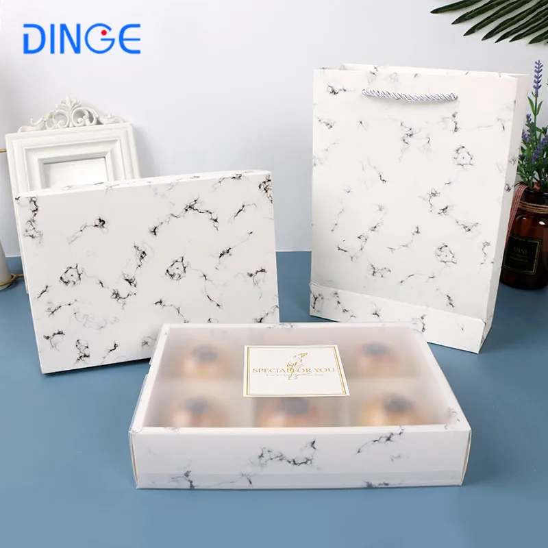 

pastry box packaging window tiramisu for lunch cake food pastries pastry box with logo customization