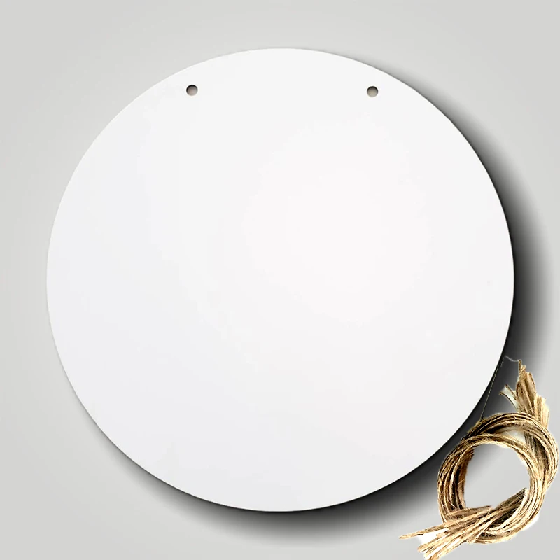 

12" Sublimation Round sign 10" MDF blank wall signs wooden custom photo plate, Gloss white or matte white