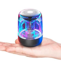 

RTS Hot selling bass sound Transparent colorful wireless speaker with LED