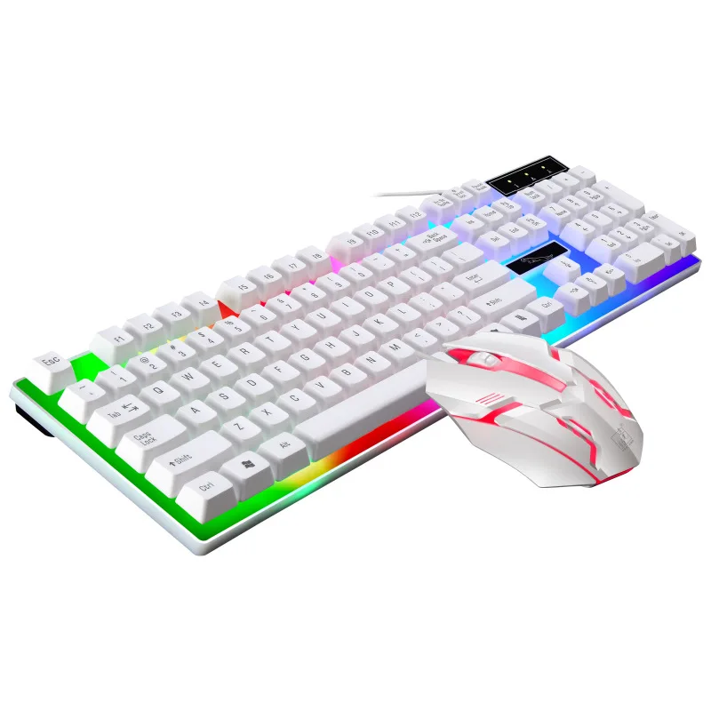 

Brand new Colored Best Wired White Keyboard And Mouse Combo For drop ship, Black,white