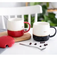 

High-grade gift custom ceramic practical household round coffee belly cup