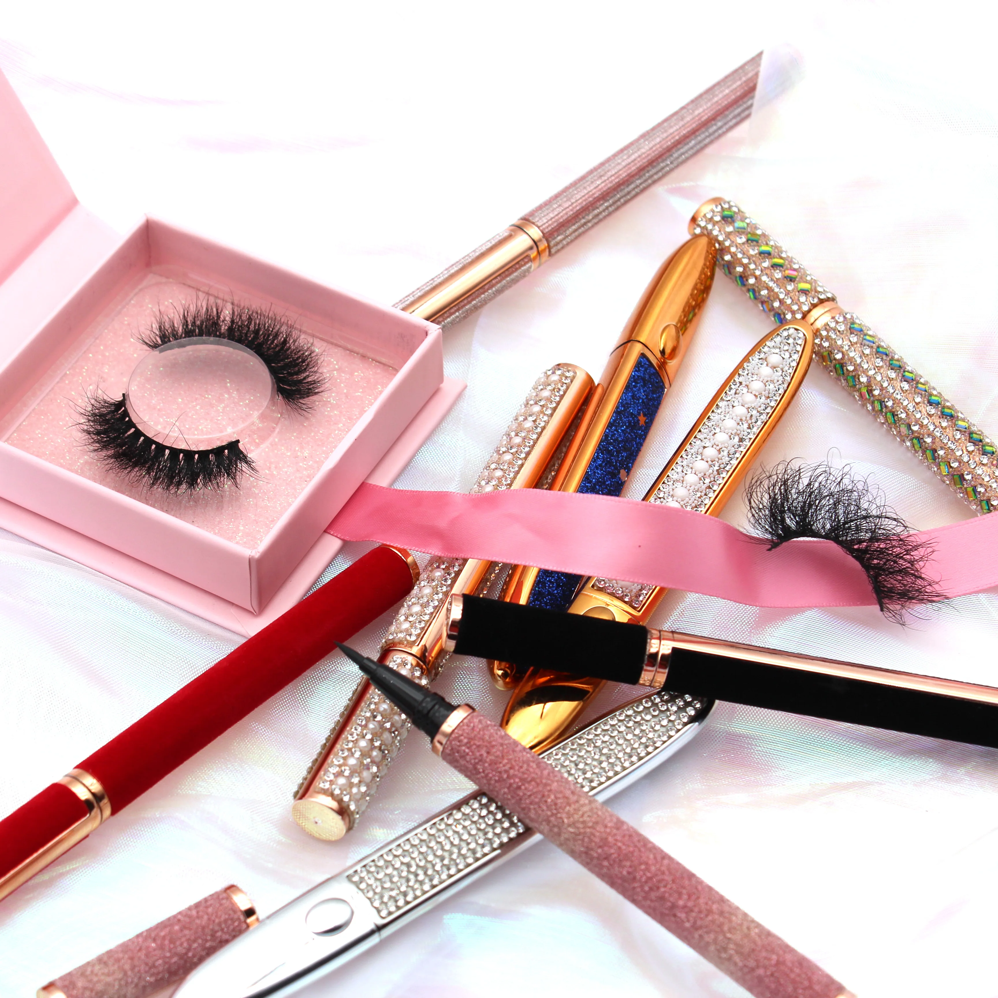 

2021 Wholesale 2 in 1 Waterproof Long Lasting Easy Remove Adhesive Eyelash Pen Pencil Magic Eyeliner, Black brown transparent