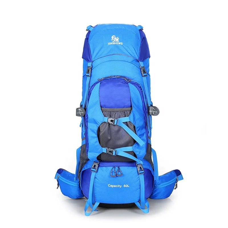 

Lazada 80L outdoor water proof nylon waterproof hiking backpack lightweight hiking backpacks, Customized