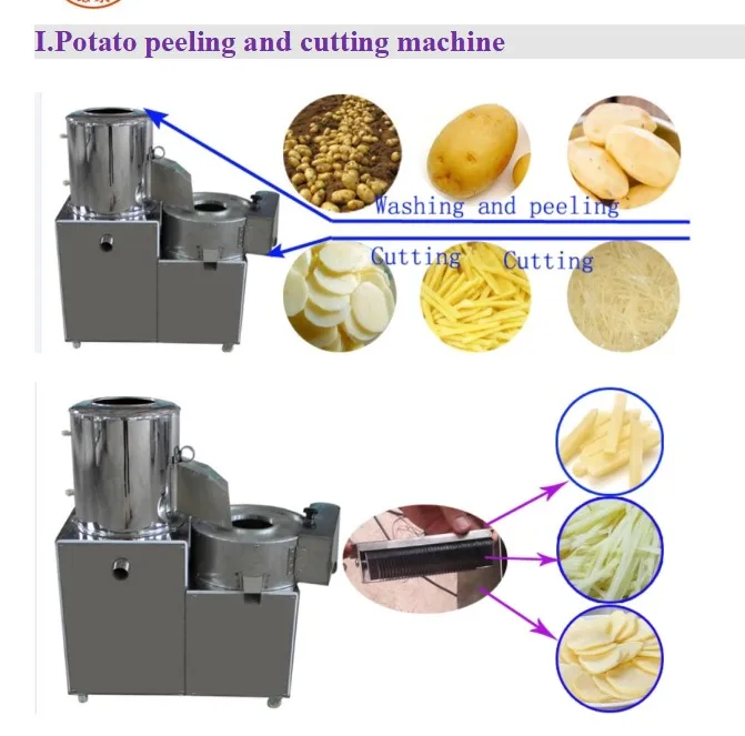 Industrial Sweet Potato Chips Peeling And Cutting Machine Potato Peeler
