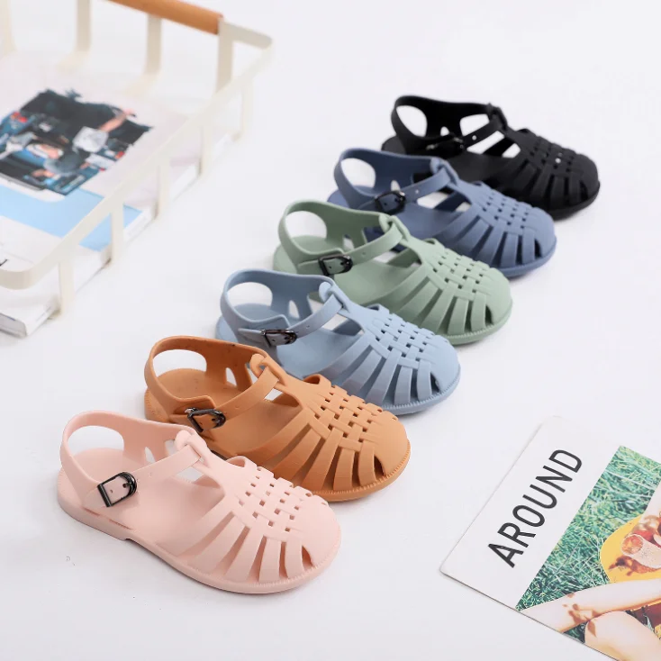 

New Arrivals fashion dress Cute Anti-Slip Baby Girl listing Holiday Buckle Strap beach Jelly Shoes Sandals