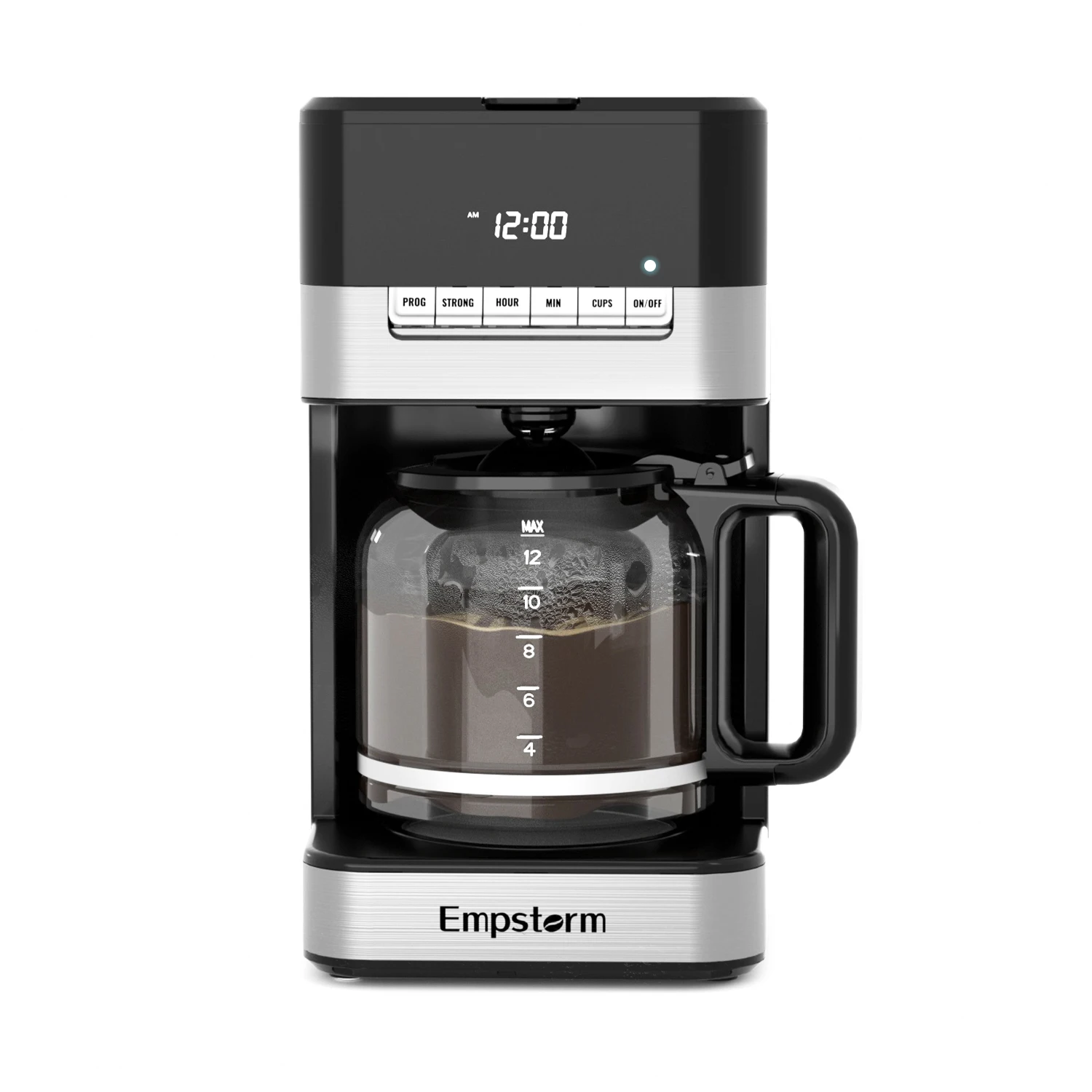 Empstorm Programmable Glass Housing 1.8L Capacity Electric Semi-Automatic Drip Coffee Machine Temperature Household Hotel