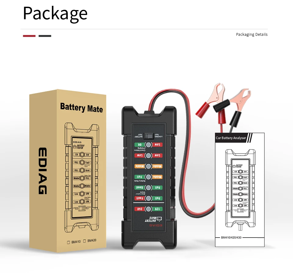 battery tester bm420 12~24v cigarette lighter