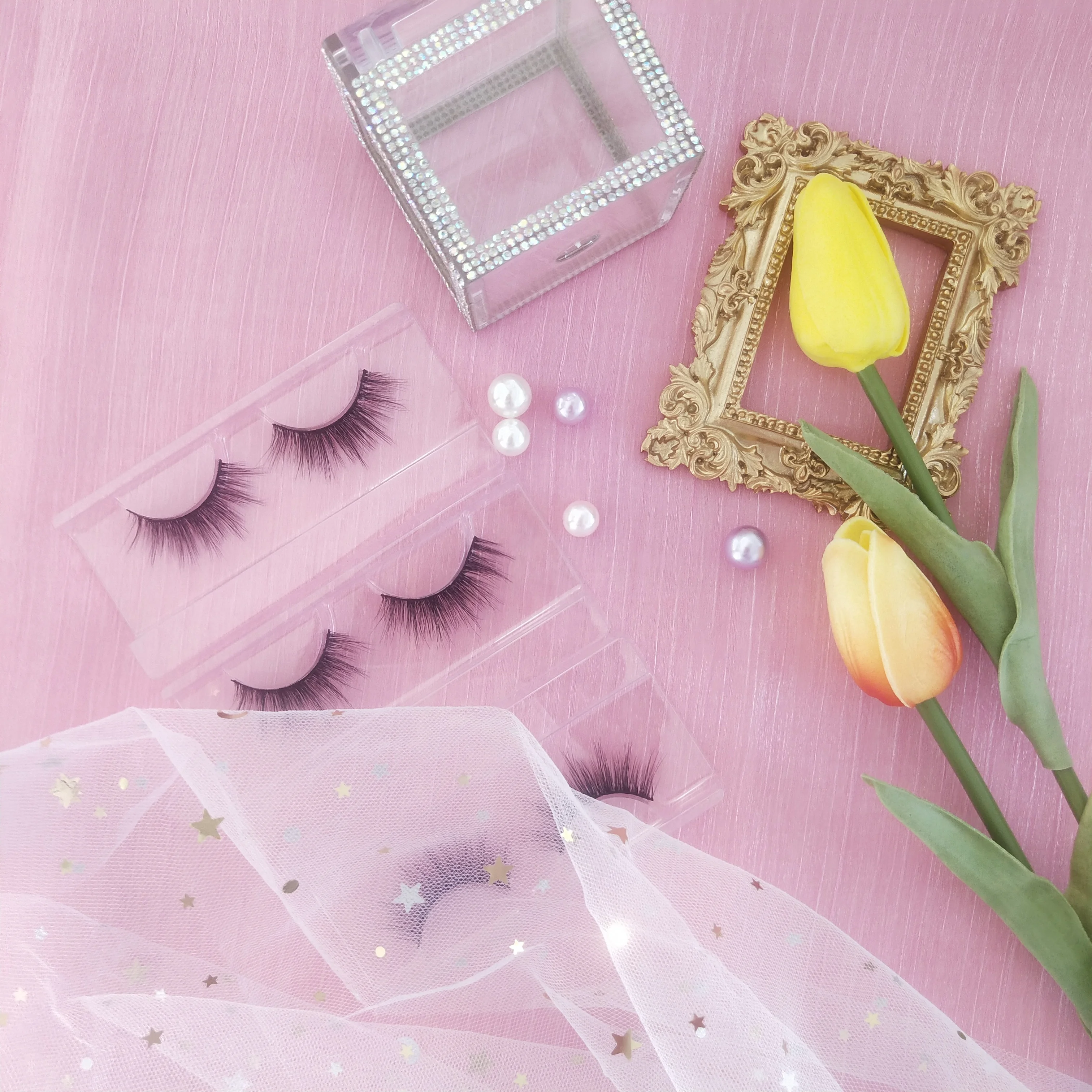 

Pink Eyelash Box Wholesale Vendor False Faux Mink Eyelashes
