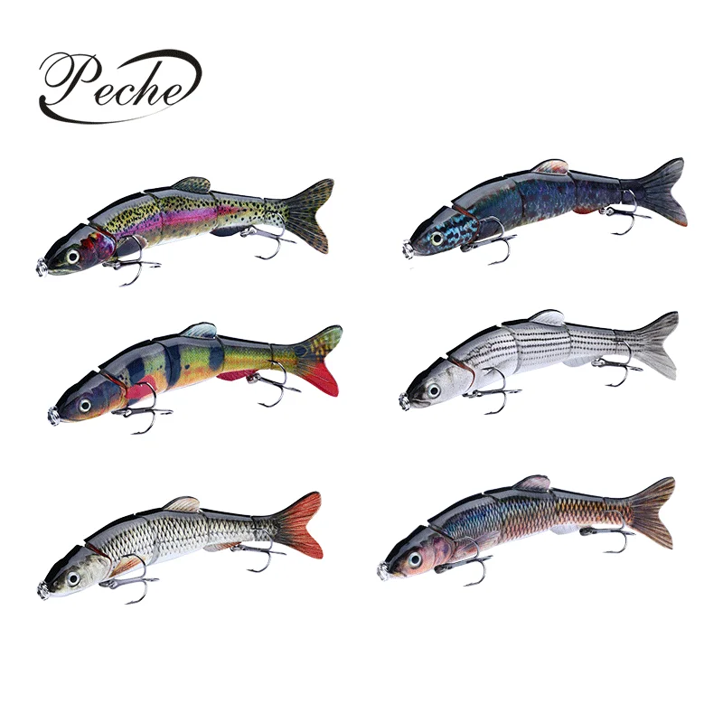 

Peche 5 Jointed Fishing Lure Isca Artificial Freshwater Multi Segment Swimbait Cebos De Pesca 16cm/40g Sea Sinking Fishing Bait, 6 colors as showed