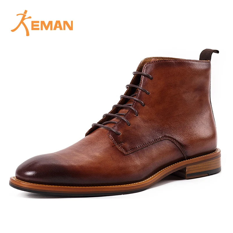 

Wholesale factory price genuine leather italian dress boots for men, Any color