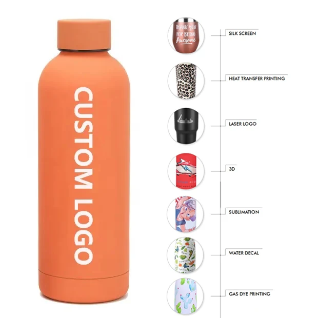 500ml Top Seller Sports Water Bottle Narrow Mouth Water Bottle With Rubber Coated/Powder Coated /Spray Paint