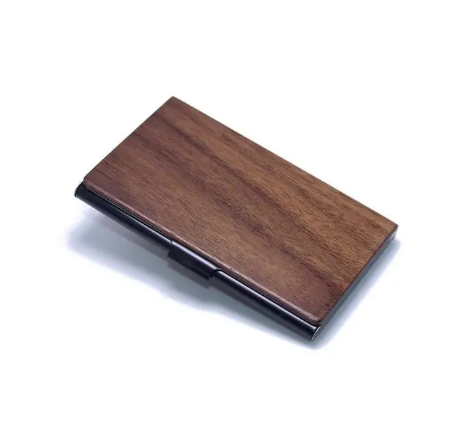 

Wholesale Promotional Cheap Bulk Various Styles Wood Card Case Aluminum Business Card Holder, Custom color