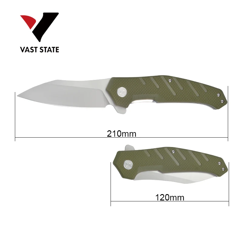 
wholesale Custom logo D2 high hardness steel folding camping survival knife light weight cnc G10 handle hunting tactical knife 