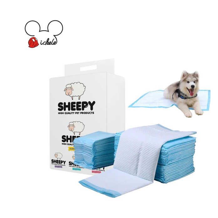 

100 puppy training pads super absorbent size 60x90 cm x-large, White,blue,as your requirement