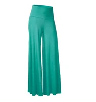 

New Womens Wide Leg Long Pants Solid Color Office Lady Pants Loose Trousers