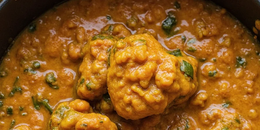 Chef enjoying his homemade curry